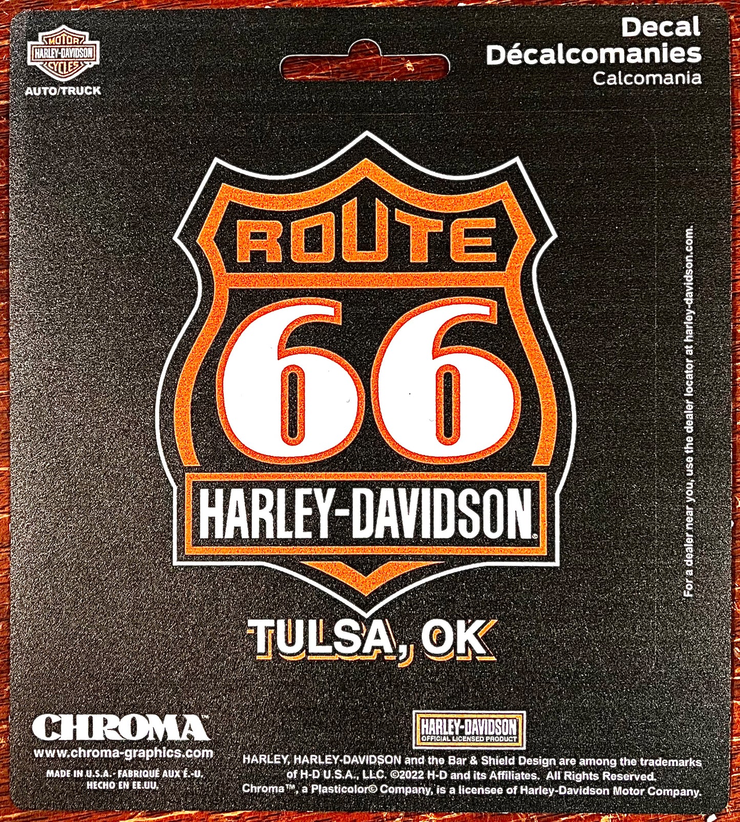Route 66 Harley-Davidson® Window Decal