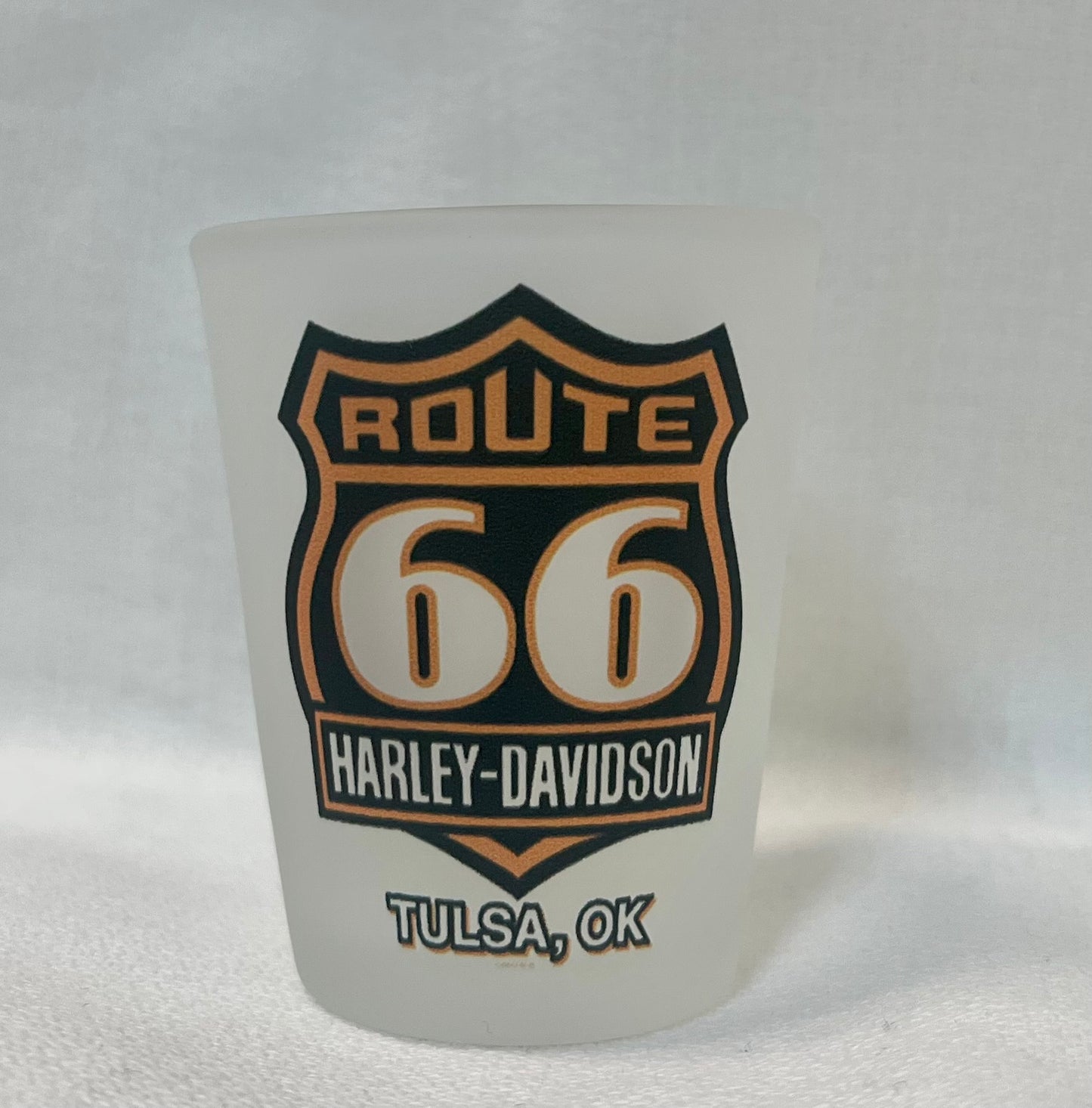 Frosted Route 66 Harley-Davidson® Short Shot Glass
