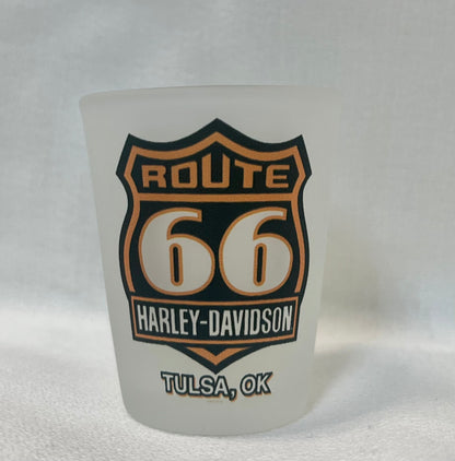 Frosted Route 66 Harley-Davidson® Short Shot Glass