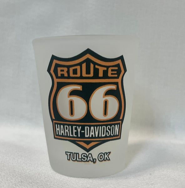Frosted Route 66 Harley-Davidson® Short Shot Glass