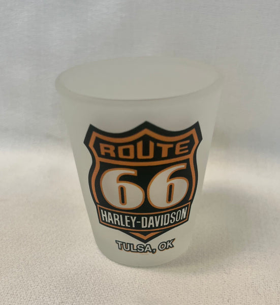 Frosted Route 66 Harley-Davidson® Short Shot Glass