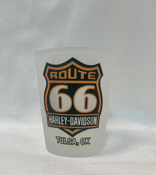 Frosted Route 66 Harley-Davidson® Short Shot Glass